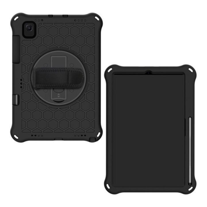 Gigapack defender szilikon tabletvédő, ütésállóság, 360°-os kitámasztó, méhsejt + kézpánt, fekete, kompatibilis: SamsungGalaxy Tab S6 Lite 10.4 LTE, SM-P625, 2024 / Galaxy Tab S6 Lite 10.4 WIFI, SM-P620, 2024