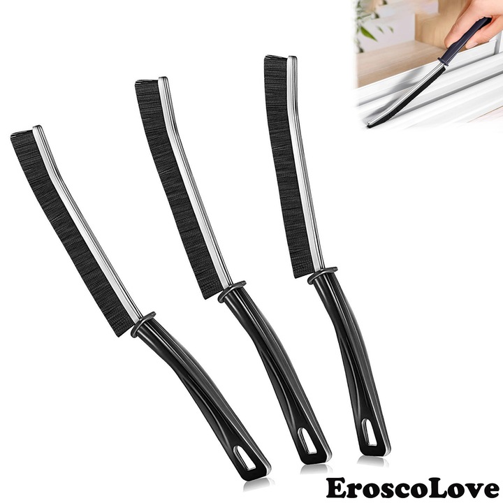 Set 3 perii curatare, Nylon, Negru