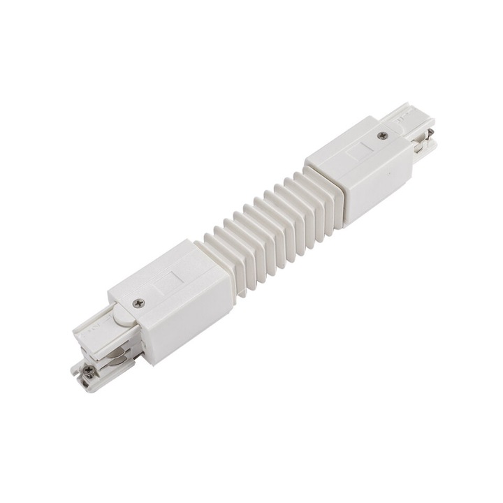 Conector flexibil pentru sina de proiectoare alb