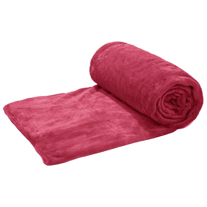 Patura din microplus Culoare visiniu, VIOLET, 150x200 cm