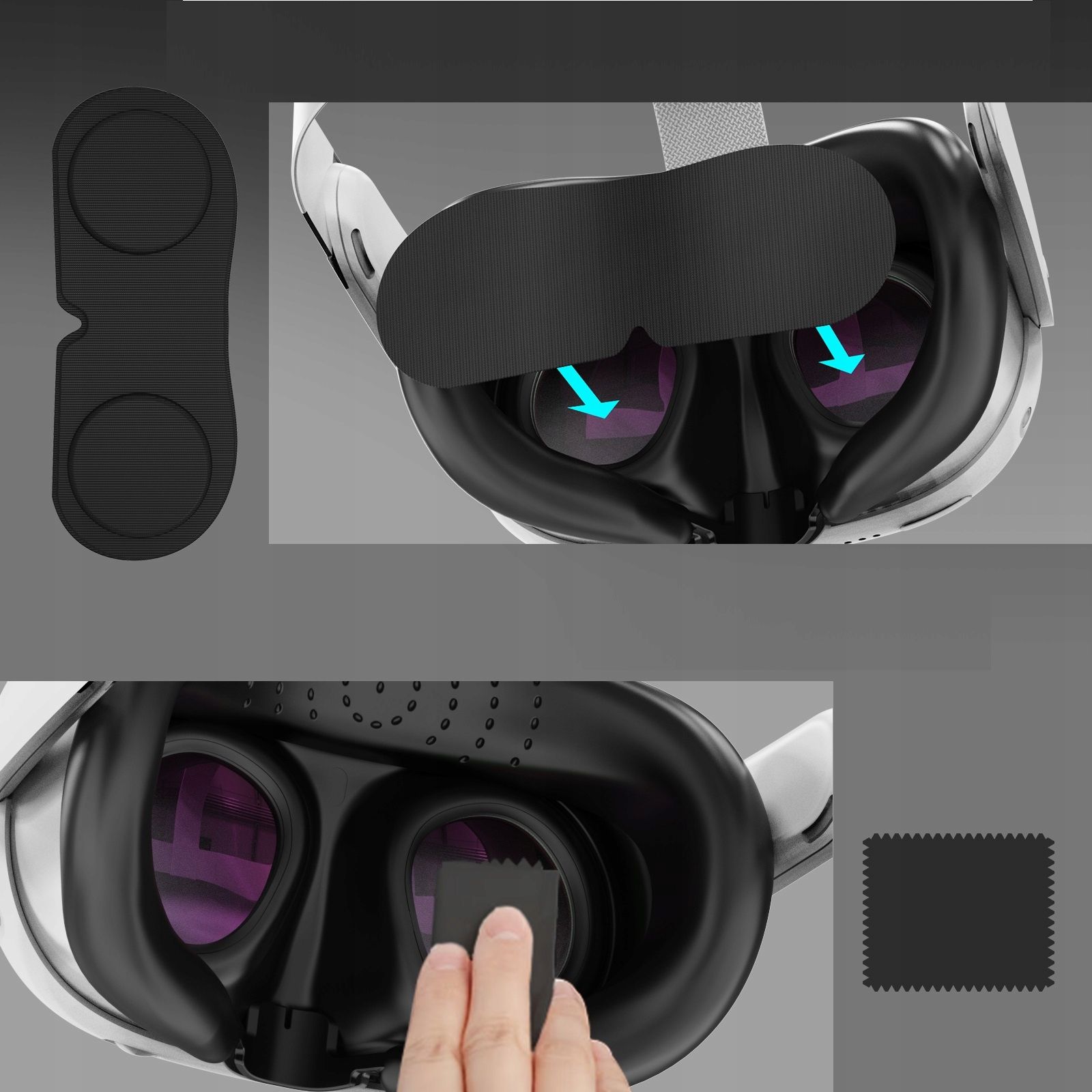 Set accesorii de protectie VR Meta Quest 3, MQ011 - eMAG.ro