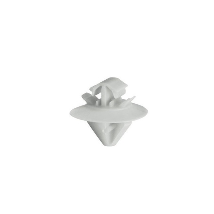 Set 15 clipsuri auto Restagraf, 8.2 - 8.5 mm, plastic, alb, pentru fixare bandouri