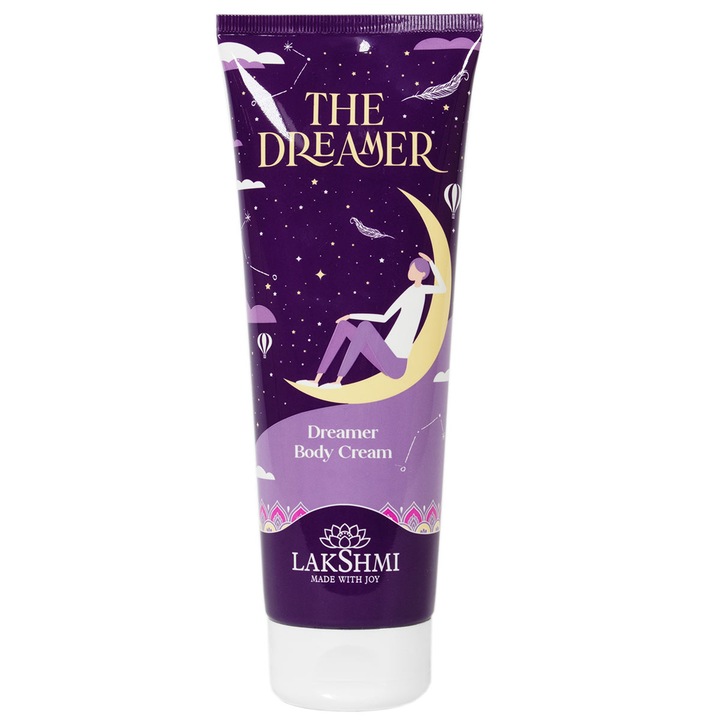 Crema hidratanta pentru corp the dreamer cu migdale si litsea 250ml, Lakshmi, eco-bio