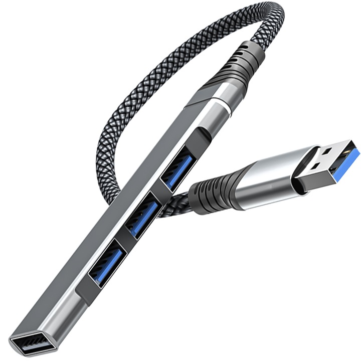 4-портов USB 3.1 хъб Изключително плосък хъб за данни Reagle Splitter 4-в-1 USB порт