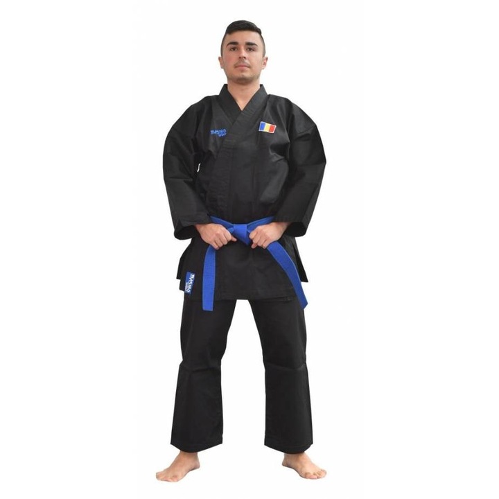 Кимоно Karate Masibo Sport, Памук, Черно, 2 XS INTL, 140 см
