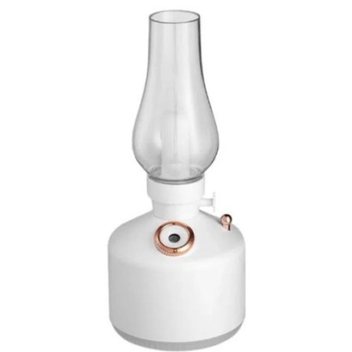 Mini párásító, vintage lámpás forma, lámpával, burkolat nélkül, fehér