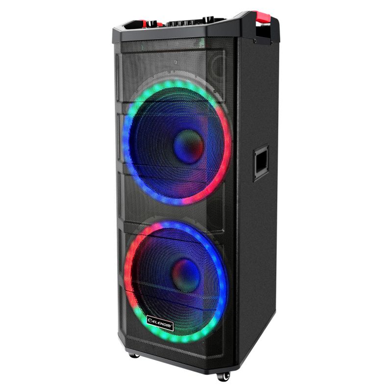 Boxa bluetooth, Elekom, EK-1512, 2x15, Led, Doua microfoane