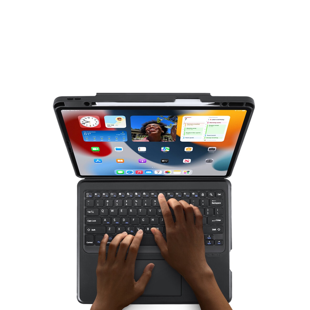Husa cu tastatura DuxDucis Keyboard DK Series compatibila cu iPad Pro 12.9 inch 2020/2021/2022 Black