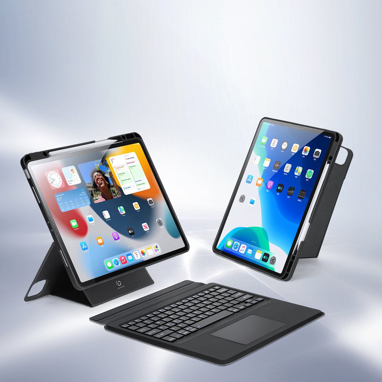 Husa cu tastatura DuxDucis Keyboard DK Series compatibila cu iPad Pro 12.9 inch 2020/2021/2022 Black