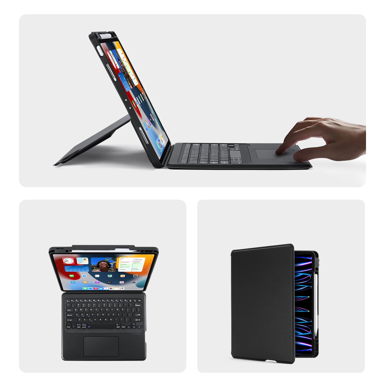 Husa cu tastatura DuxDucis Keyboard DK Series compatibila cu iPad Pro 12.9 inch 2020/2021/2022 Black