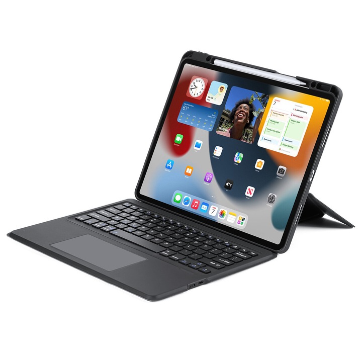 Калъф за клавиатура DuxDucis Keyboard DK Series, съвместим с iPad Pro 12,9 инча 2020/2021/2022 Черен