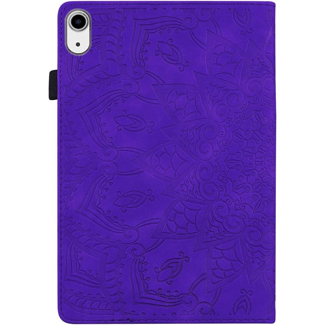 Husa Office Sigloo din piele sintetica emobsata, pentru tableta Ipad 9/8/7 (2021/2020/2019), 10.2 inch, Smart Cover, suport de smartpen, si portcarduri in interior, Purple