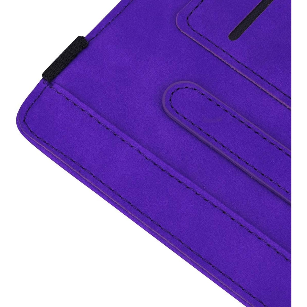 Husa Office Sigloo din piele sintetica emobsata, pentru tableta Ipad 9/8/7 (2021/2020/2019), 10.2 inch, Smart Cover, suport de smartpen, si portcarduri in interior, Purple
