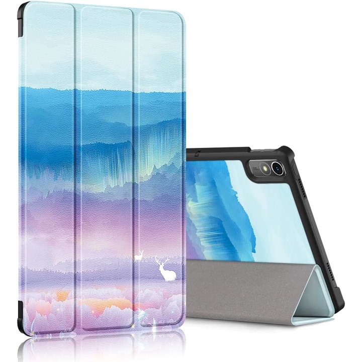 Sigloo vékony tok, Smart Cover, háromszoros, Lenovo Tab M8 HD Tablethez (4. generáció), 8 hüvelykes, Dream Deer