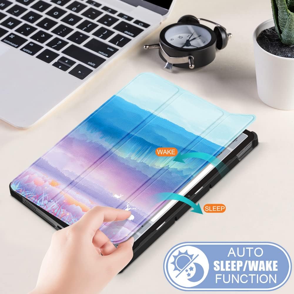 Husa Slim Sigloo, Smart Cover, Trifold, pentru tableta Lenovo Tab M9, TB-310FU, 9 inch, Dream Deer