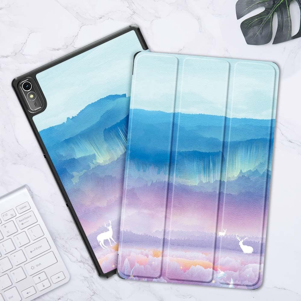 Husa Slim Sigloo, Smart Cover, Trifold, pentru tableta Lenovo Tab M9, TB-310FU, 9 inch, Dream Deer