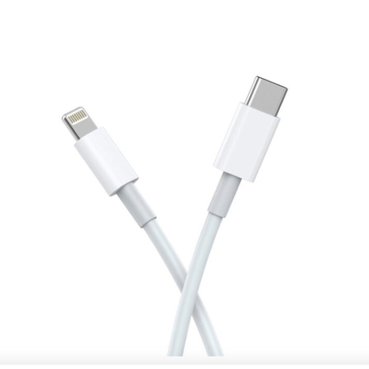 Cablu date/incarcare compatibil cu Apple, USB-C to Lightning, 1m, White