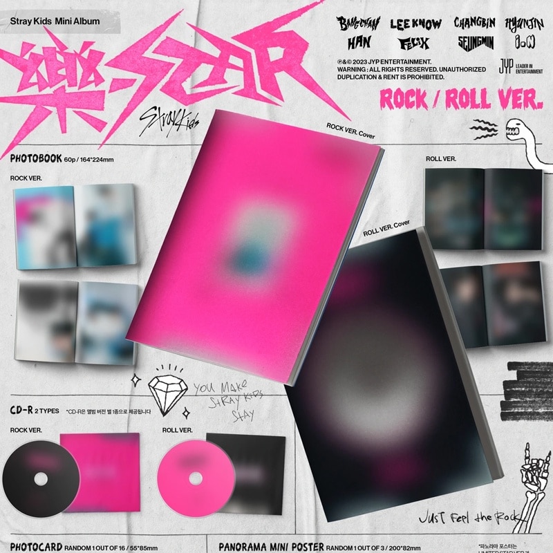 Stray Kids - RockStar („Rock” si „Roll” doua versiuni pachet set