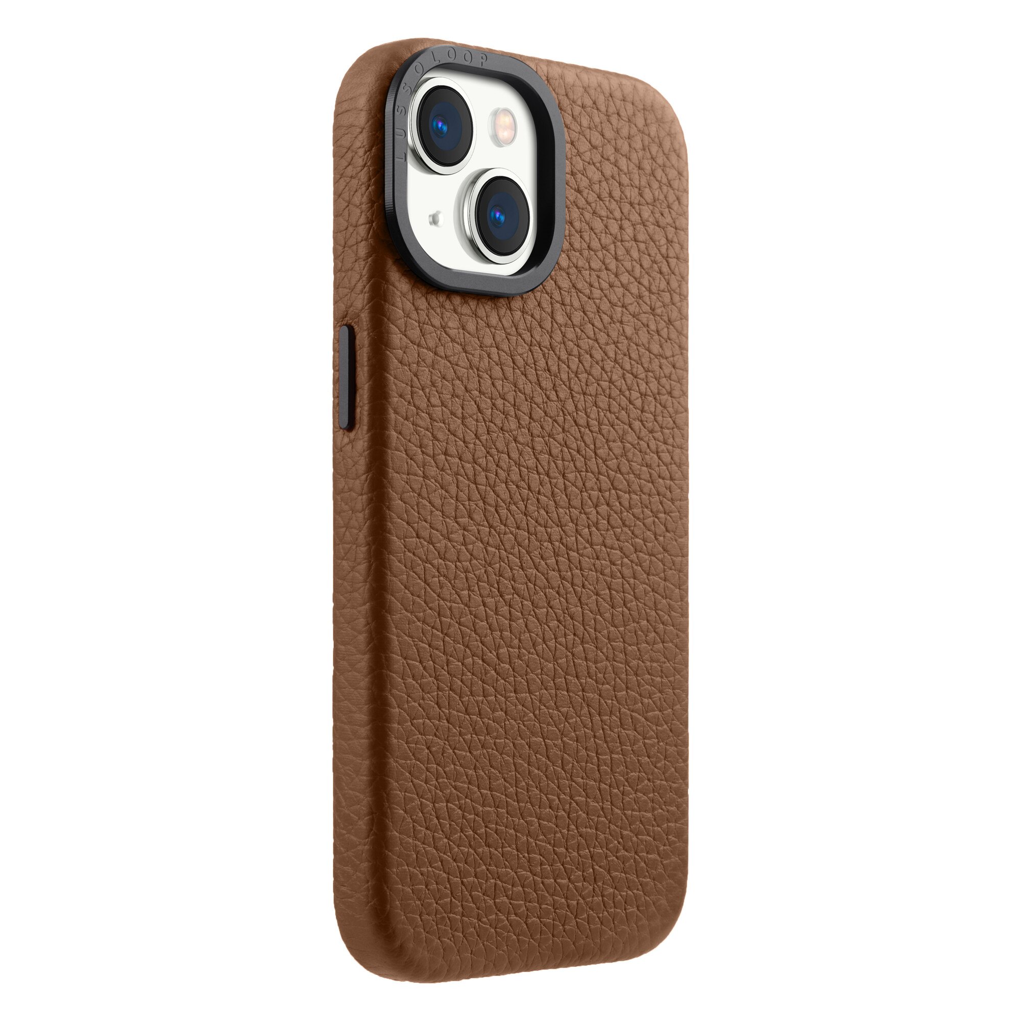 Husa pentru iPhone 15 Plus Lussoloop Premium Leather Full Cover din piele naturala, Magsafe, Interior Din Microfibra, Handmade, Maro