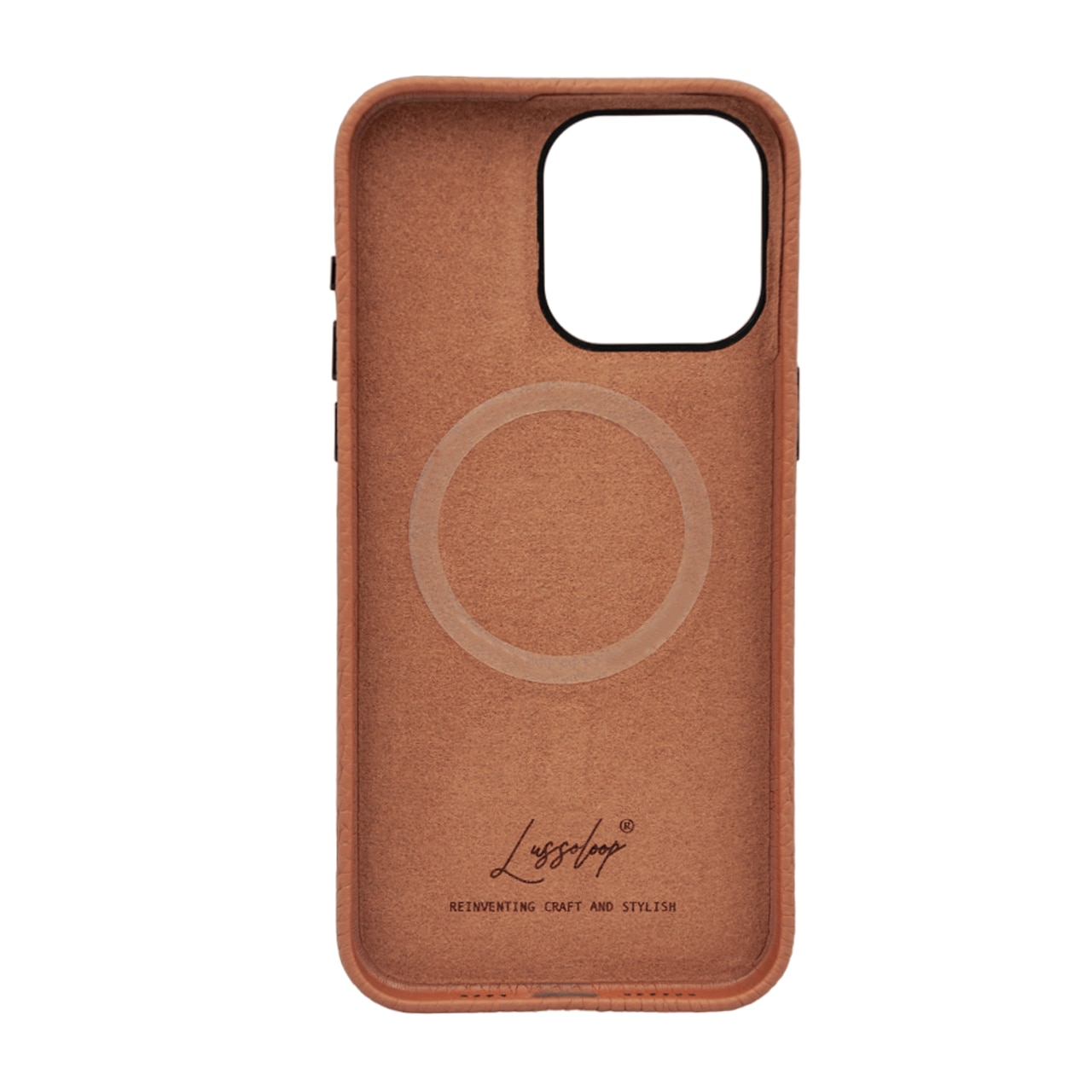 Husa pentru iPhone 15 Plus Lussoloop Premium Leather Full Cover din piele naturala, Magsafe, Interior Din Microfibra, Handmade, Maro