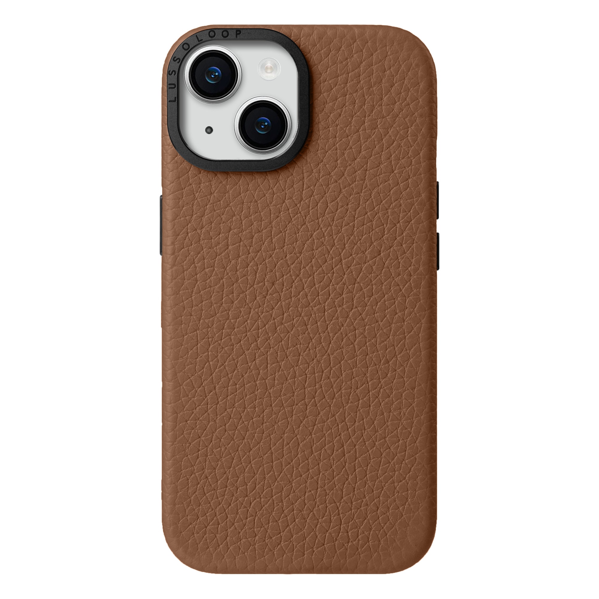 Husa pentru iPhone 15 Plus Lussoloop Premium Leather Full Cover din piele naturala, Magsafe, Interior Din Microfibra, Handmade, Maro