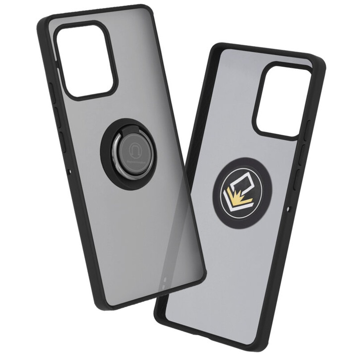 Daden® tok Motorola Moto G13 / G23 / G53 Techsuit Glinthhez, gyűrűtartó, ütésálló, prémium minőségű, füstölő fekete élekkel