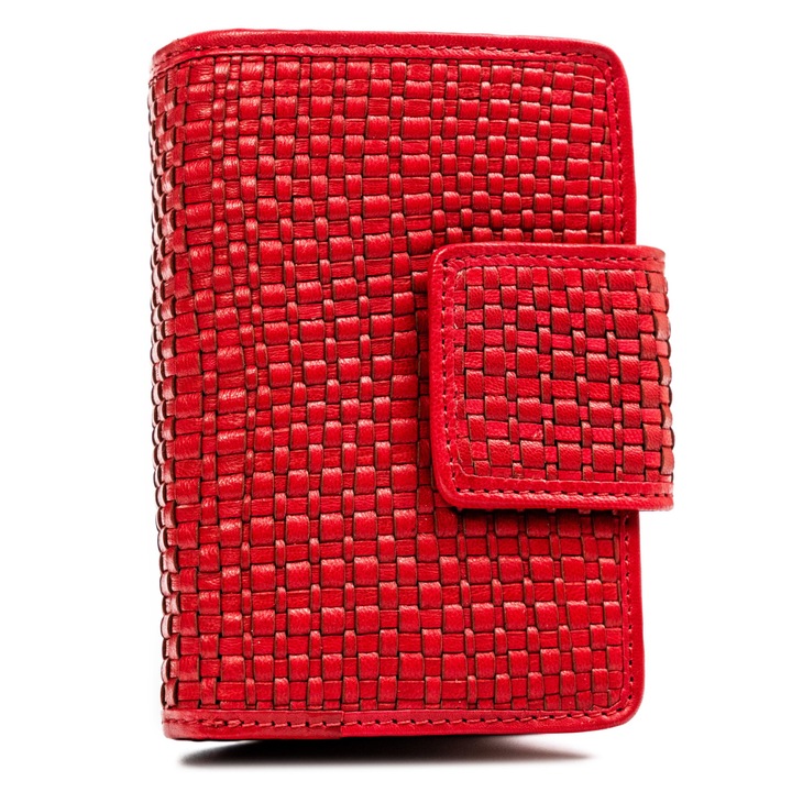 Portofel femei, Rovicky, R-613-DDW, Rosu, 13.5 x 9 x 3 cm