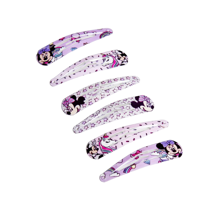 6 db klipből álló készlet klipekkel Minnie Mouse Disney Purple