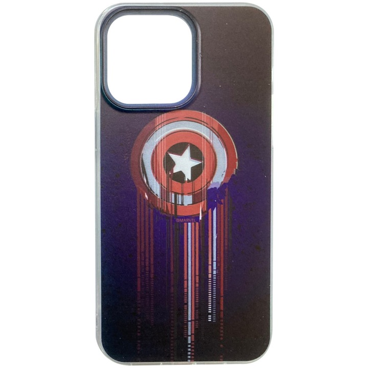 Husa telefon, Model Marvel, Compatibil cu Apple iPhone 14 Pro Max, Multicolor