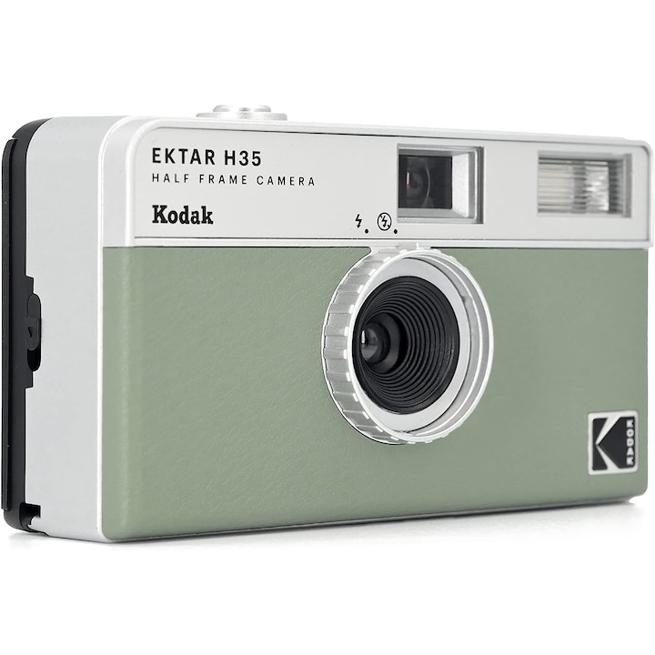 Aparat foto reutilizabil Kodak Ektar H35 cu film de 35 mm, verde