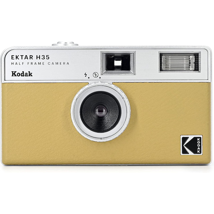 Aparat foto reutilizabil Kodak Ektar H35 cu film de 35 mm, bej