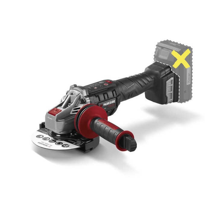 Акумулаторен ъглошлайф Parkside Performance® 20 V без батерия и зарядно