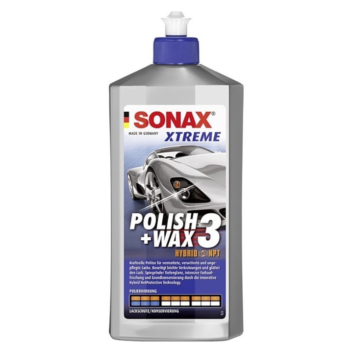 Set 2 x Polish cu Ceara, Polish&Wax 3, 500 ml, Sonax Xtreme