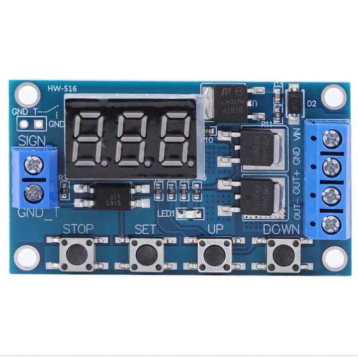 Ciklikus időrelé, 5V - 30VDC