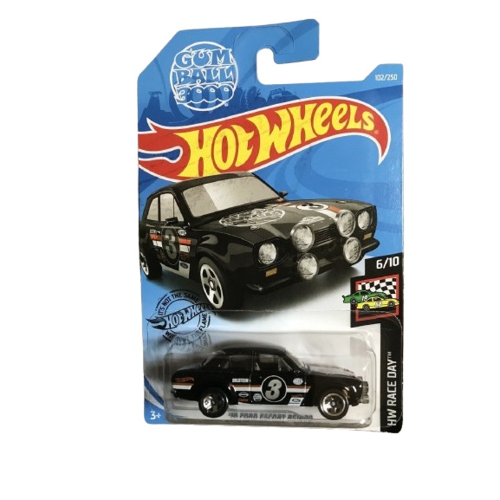 Hot Wheels femauto Ford Escort RS1600 Gumball 3000 Race Day 2019 Card Lung USA 1 64 fekete eMAG.hu
