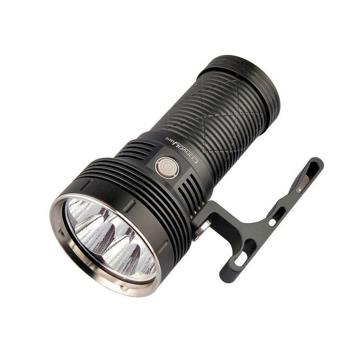 Мощен фенер Convoy, 3X21C, 13000 лумена, 900 метра, черен