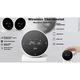 Termostat de ambient rotund SMART cu receiver, WIRELESS, ecran tactil, touchscreen, WiFi, compatibil cu Tuya, Google Assistant si Alexa, Universal pentru centrala termica + incalzire pardoseala programare saptamanala 6+1, control de la distanta
