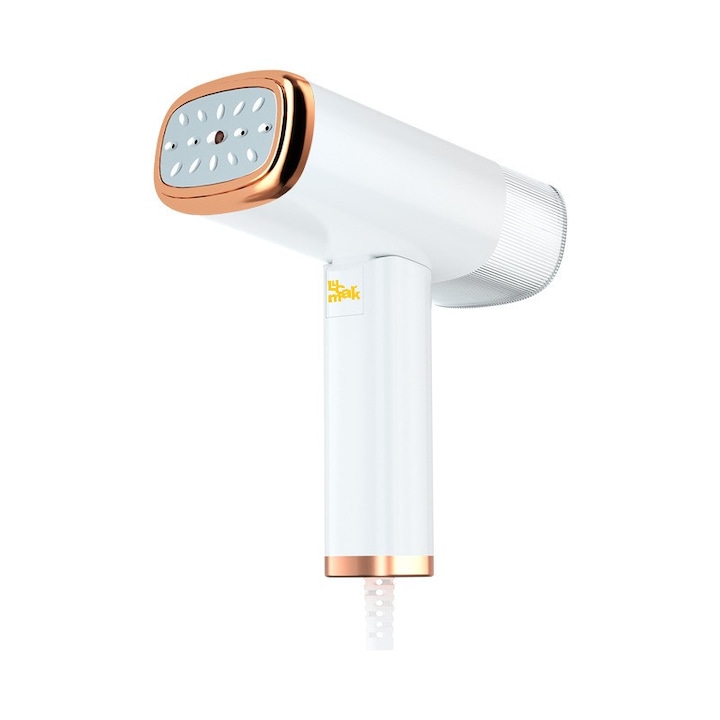 Függőleges gőzölős vasaló, Lucmark, Hordozható, Összecsukható, Ergonomikus fogantyú, 1000 W, 150 ml, Fehér
