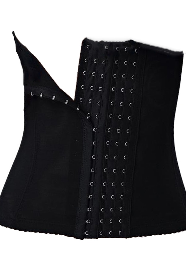Burtiera corset modelatoare cu pantalon, talie inalta, Negru, Negru, 4XL
