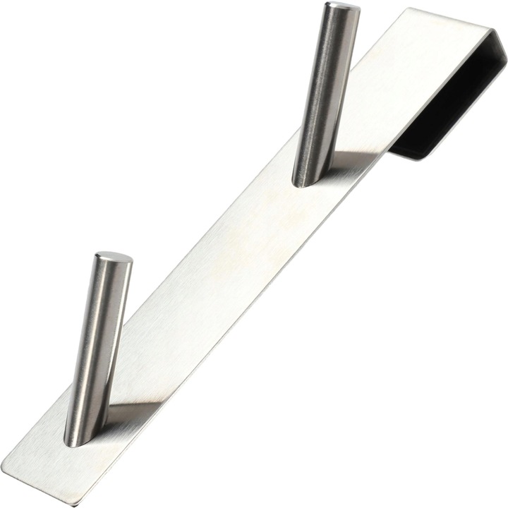 Set 2 Cuiere pentru usa, KADAX, Otel, 17.8 x 4.7cm, Argintiu