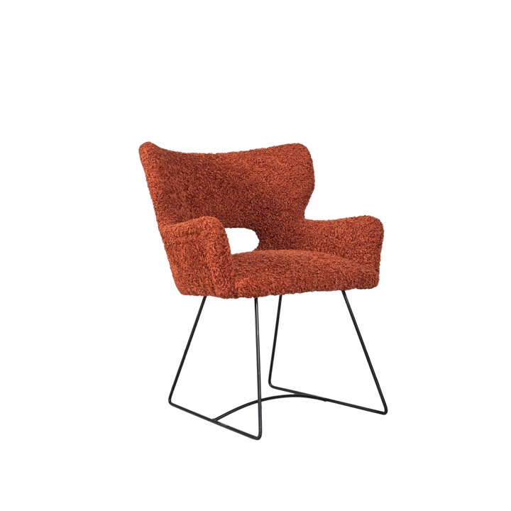 Scaun de sufragerie, Vaya Home, Rolf, Portocaliu