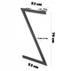 Комплект крака за маса KADAX, Стомана, 53 x 79 см, Черен