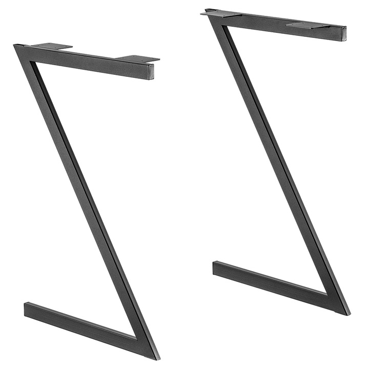 Комплект крака за маса KADAX, Стомана, 53 x 79 см, Черен