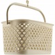 Cos pentru clesti de rufe, KADAX, Plastic, 22.5 x 14.8 x 12.5cm, Bej
