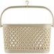 Cos pentru clesti de rufe, KADAX, Plastic, 22.5 x 14.8 x 12.5cm, Bej