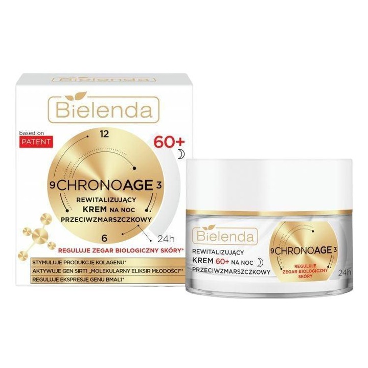 Éjszakai krém érett bőrre, Bielenda, Hidratáló és öregedésgátló, 50ml