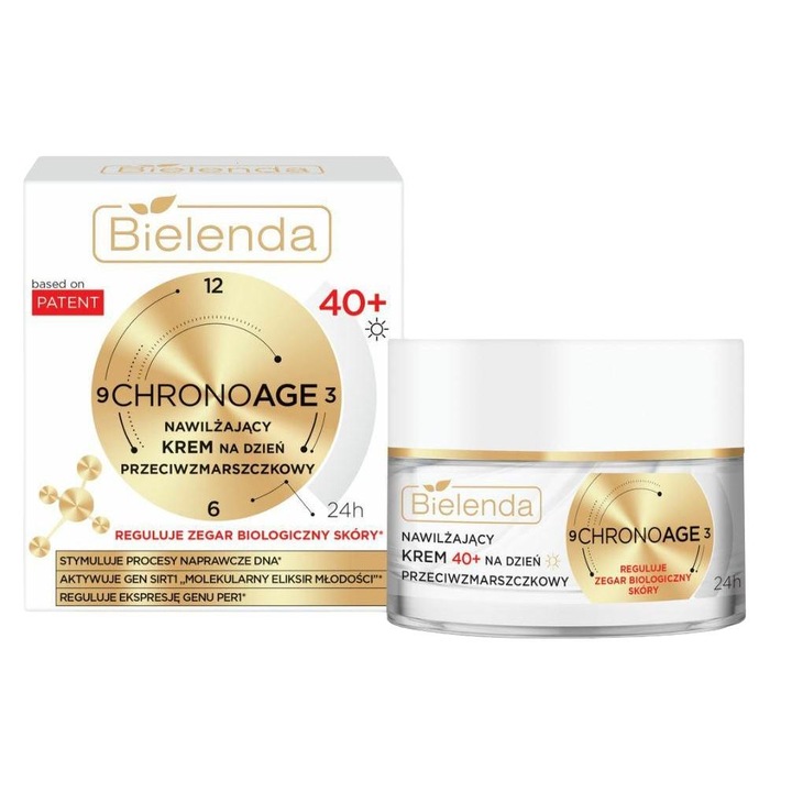 Nappali krém érett bőrre, Bielenda, Hidratáló és öregedésgátló, 24 órás, 50ml