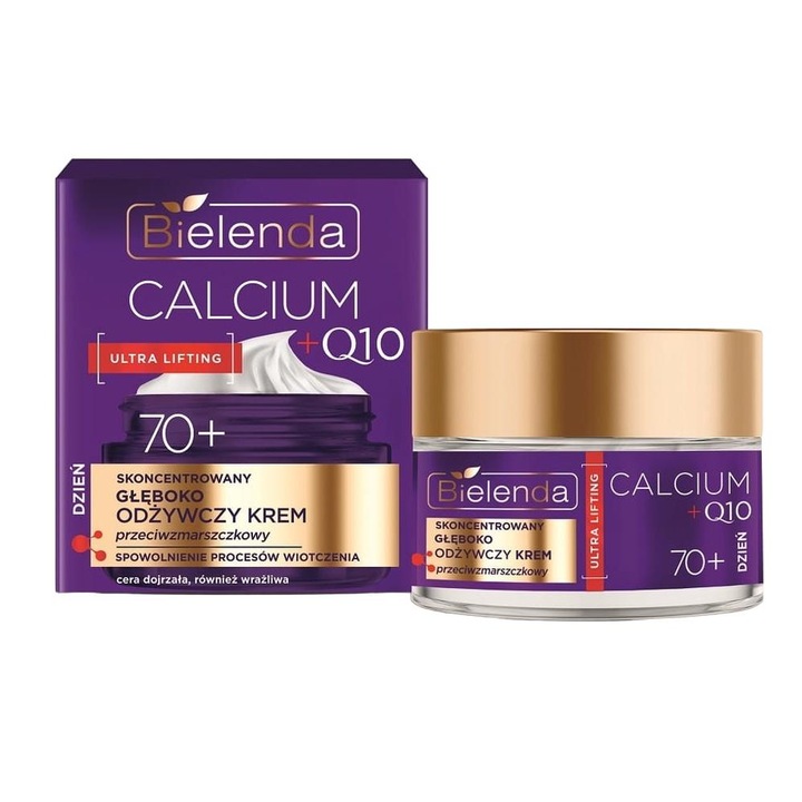 Крем за зряла кожа, Bielenda, Калций/Q10, Хидратация и против стареене, 50 мл