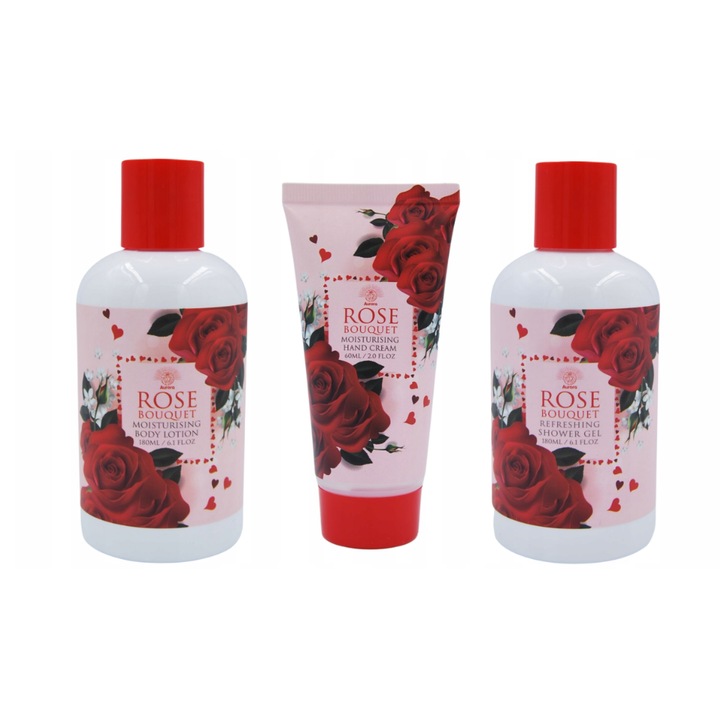 Set sampon/gel/lotiune de baie, Aurora, Multicolor