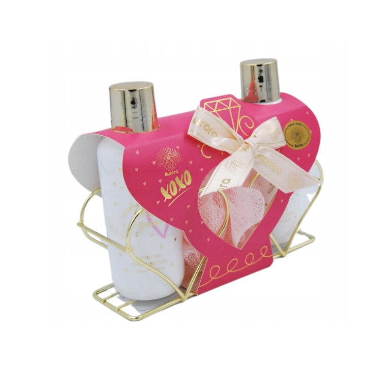 Ajándékkészlet, Aurora, Fehér tea, tusfürdő 150 ml, testbalzsam 150 ml, tarka